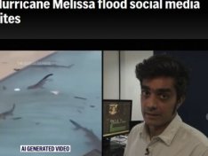 Phony AI-generated videos of Hurricane Melissa flood social media sites