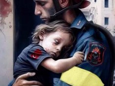 Yunan yanğınsöndürənin türk uşaqla fotosu real deyil