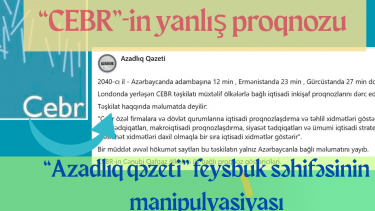 “CEBR”-in yanlış proqnozu və “Azadlıq qəzeti” feysbuk səhifəsinin manipulyasiyası