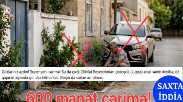 Evin qarşısında gül əkməyə, avtomobil saxlamağa görə cərimə tətbiq olunurmu?