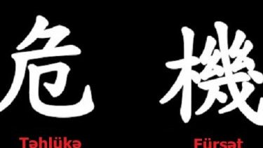 Çin dilində “böhran” sözü “fürsət” mənasını verir?